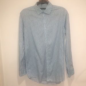 MENS| BLUE| FLORAL|BUTTON DOWN